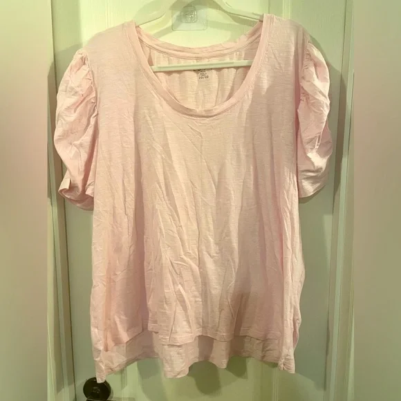 LOFT Tops Loft Plus Light Pink Womens Top Euc Poshmark